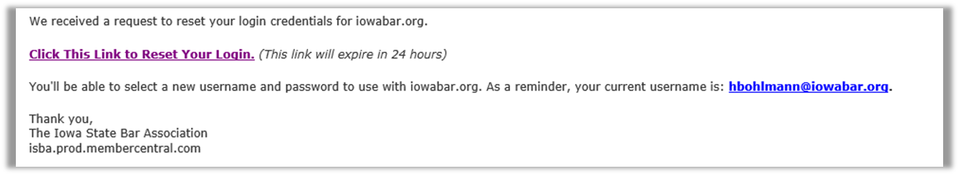 Reset your log-in information image